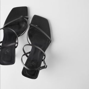Zara leather strappy heels